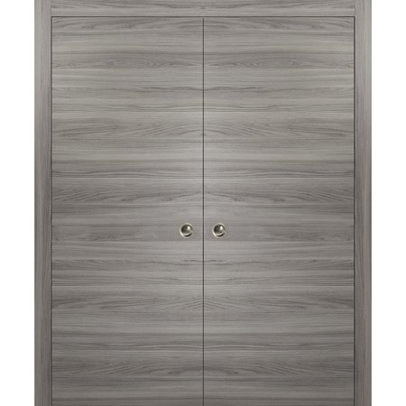 SARTODOORS Double Pocket Interior Door, 84" x 96", Gray PLANUM10DP-GANP-8496